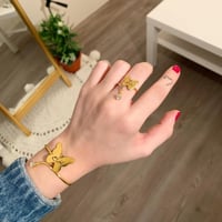 اسوارة وخاتم بالاسم - شكل فراشه