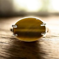 خاتم ملكي مخالب فضه عيار 925- عين النمر