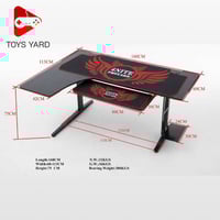 كرسي قيمنق مع طاولة قيمنق زاوية لون أزرق بأبيض