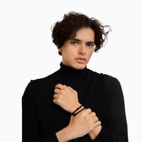 دبل لذر - أسود