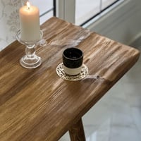 ركن طاولة كفي ريفي خشب معتق طبيعي