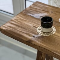 ركن طاولة كفي ريفي خشب معتق طبيعي