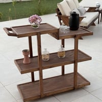 عربة ضيافه من الخشب الطبيعي وقشرة السنديان