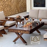 طاولة تدفئه منقل نار غاز بلا دخان أو روائح