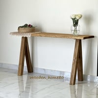 طاولة ركن قهوة من الخشب الطبيعي بتعتيق فريد