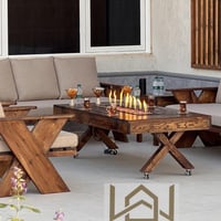 طاولة تدفئه منقل نار غاز بلا دخان أو روائح