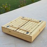 صندوق الرمل لألعاب الاطفال من الخشب الطبيعي