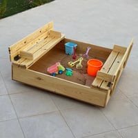 صندوق الرمل لألعاب الاطفال من الخشب الطبيعي