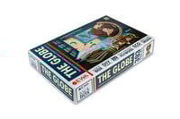 كرة ارضية بالون البني الجذاب بقاعدة النحاسي مميزة-...