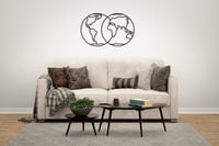 جدارية العالم شكل نصفي الأرض