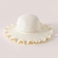 قبعة شاطئ / لون ابيض