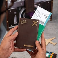 كفر جواز السفر جلد لحمل الجواز والبطاقات البنكية