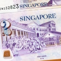 سنغافورة فئة 2 دولار أنسر (بوليمر)