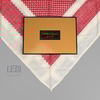 شماغ بروجيه شبابي 1 احمر وبيج دم الغزال