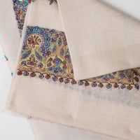 شال كشميري بشمينه ملكي من ڤالور