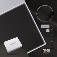 قماش جيفنشي شتوي بني غامق مقلم