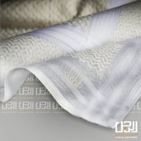 شال دنهيل كشميري ابيض مع بيج ليمتيد سويسري