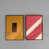 شماغ بروجيه شبابي 1 احمر وبيج دم الغزال