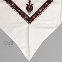 غترة بروجيه شتوي بيج مطرز باللون البني!