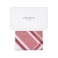 شماغ طقم لاكوفا احمر كلاسيك *