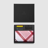 شماغ ريو مون شبابي أحمر مع محفظة كاربون فايبر