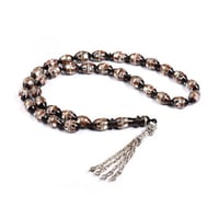 مسبحة خشب الكوك حجر كريم