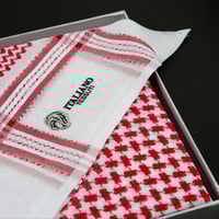 شماغ تيسوتي احمر سيلفر STSR9