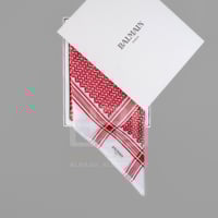 شماغ BALMAIN كلاسيك أحمر دم الغزال الجديدBLT