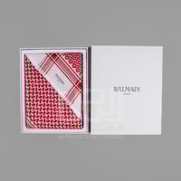 شماغ BALMAIN كلاسيك أحمر دم الغزال الجديدBLT