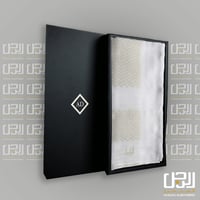 شال دنهيل كشميري ابيض مع بيج ليمتيد سويسري