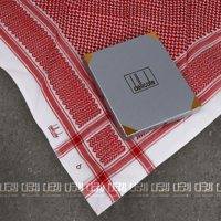 شماغ ديليكيت احمر غامق دم الغزال انجليزي