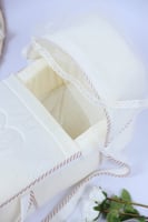 سرير اطفال مبطن محمول-ابيض