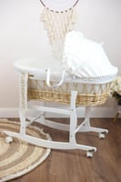 مهد مواليد (سلة موسى) لون سكري + قاعدة