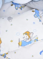 مفرش سرير أطفال مع حواجز حلزون مكون من 7 قطع