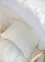 مهد مواليد سلة موسى لون سكري للاطفال مع ناموسية