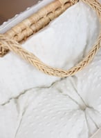 مهد مواليد سلة موسى لون سكري للاطفال مع ناموسية