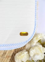 مدس مواليد لحديثي الولادة مع سحاب جانبي-لون سماوي