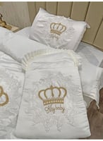 طقم مفرش نفاس مع سرير البيبي سلة موسى شامل القاعده...