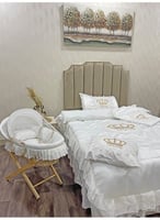 طقم مفرش نفاس مع سرير البيبي سلة موسى شامل القاعده...