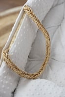 مهد مواليد (سلة موسى) لون ابيض + قاعدة