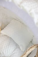 مهد مواليد (سلة موسى) لون سكري + قاعدة