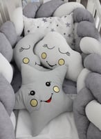 مفرش سرير أطفال مع حواجز مكون من 7 قطع