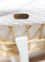 مهد مواليد سلة موسى لون سكري للاطفال مع ناموسية