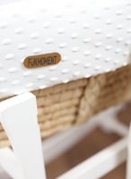 مهد مواليد سلة موسى لون سكري للاطفال مع ناموسية