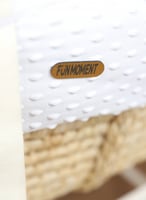 مهد مواليد سلة موسى لون سكري للاطفال مع ناموسية