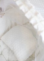 مهد مواليد سلة موسى لون سكري للاطفال مع ناموسية