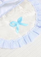 مدس مواليد لحديثي الولادة مع سحاب جانبي-لون سماوي