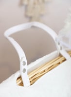 مهد مواليد سلة موسى لون سكري للاطفال مع ناموسية