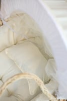 مهد مواليد (سلة موسى) لون سكري + قاعدة