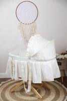 مهد مواليد (سلة موسى)سكري + قاعدة خشبي